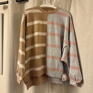 Free People Uptown Stripe Pullover Sweater / Sweatshirt